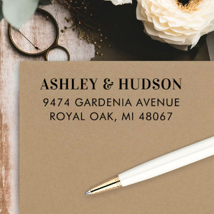 Classy Couple Wedding Return Address Self-inking Stamp