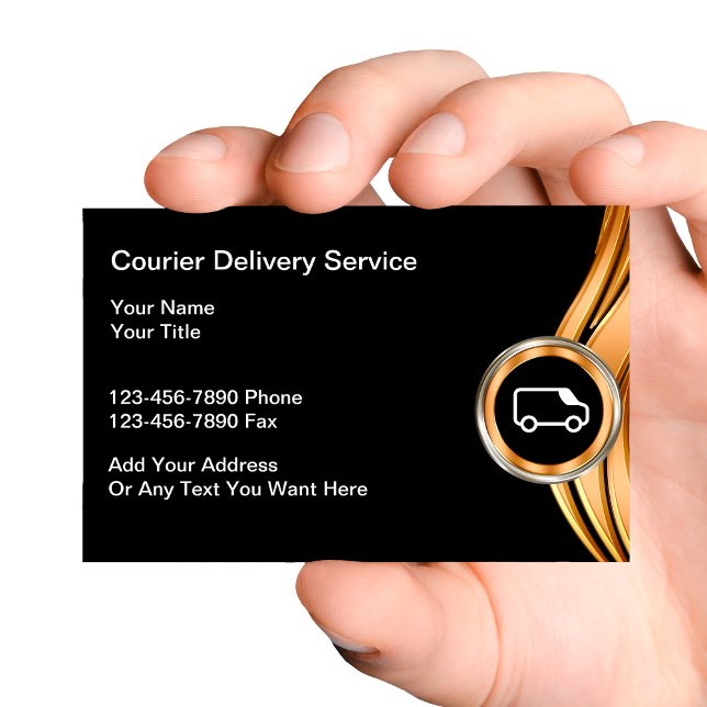 Classy Courier Delivery Business Cards (Creator Uploaded)