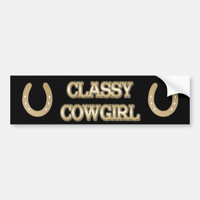 Classy CowGirl BUMPER STICKER (Front)