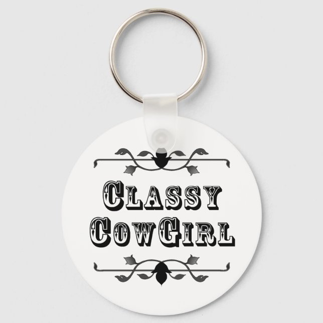 Classy Cowgirl KEY CHAIN ~ Customisable (Front)