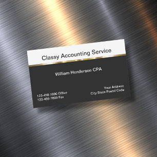 Classy CPA Accountant Magnetic Business Card