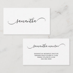 Classy Curved Swash Signature Name Business Card