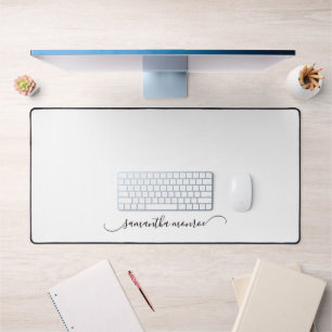Classy Curved Swash Signature Name Desk Mat