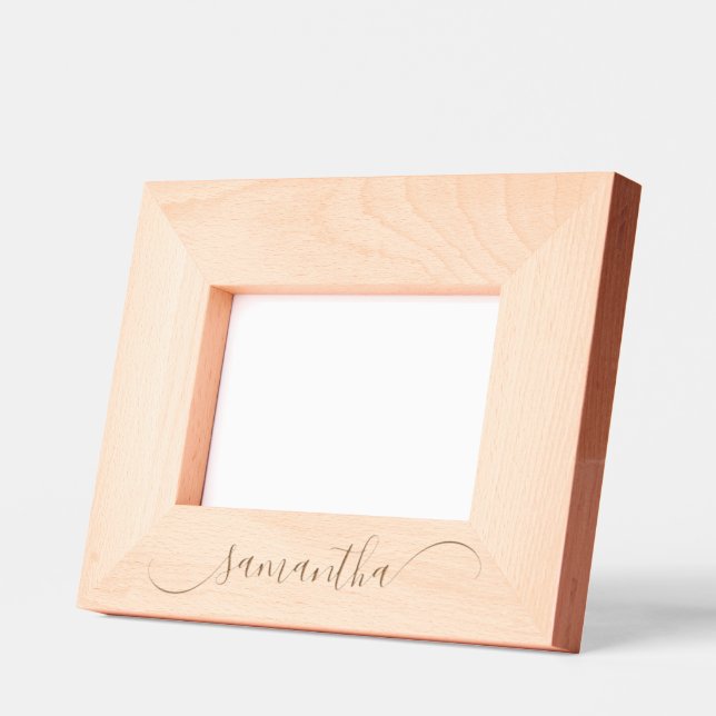 Classy Curved Swash Signature Name Etched Frames (Left)