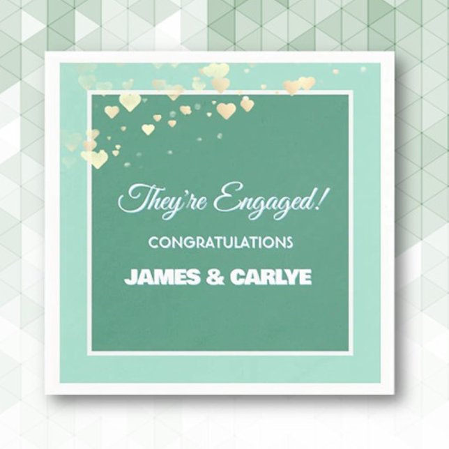 Classy, Custom Engagement Congrats  Napkin (Creator Uploaded)