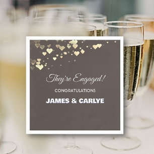 Classy, Custom Engagement Congrats Napkin