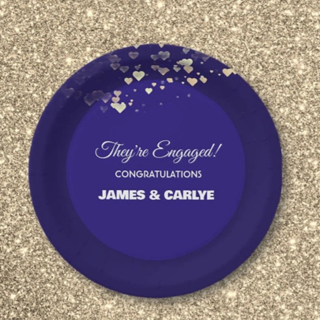 Classy, Custom Engagement Congrats  Paper Plate (Creator Uploaded)