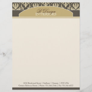 Classy Custom Interior Designer Letterhead