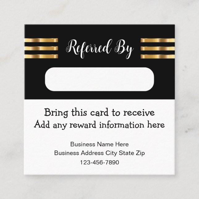 Classy Customer Referral Rewards Card Template (Front)