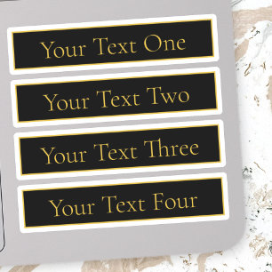 Classy Customisable Black & Faux Gold
