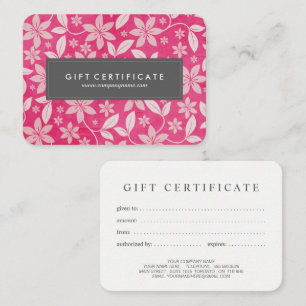 Classy Customisable Floral Gift Certificate