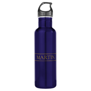 Classy Customisable Gold Text & Lines 710 Ml Water Bottle