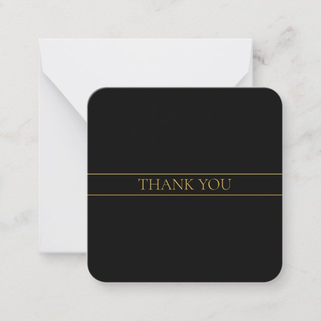 Classy Customisable Gold Text & Lines Card (Front)