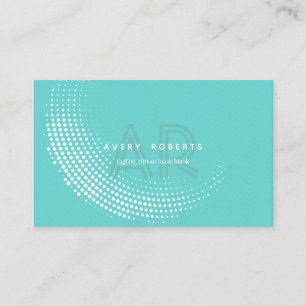 Classy cyan Professional Elegant geometric Business Card
