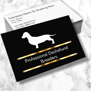 Classy Dachshund Breeder Business Cards