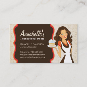 Classy Damask Bakery Business Card