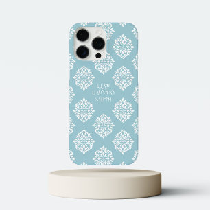 Classy Damask Regency Pale Cerulean iPhone 16 Pro Max Case