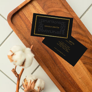 Classy Dark Animal Print Professional Business Card