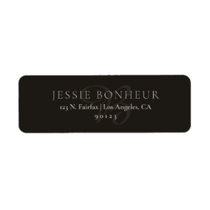 Classy Dark Brown Return Address