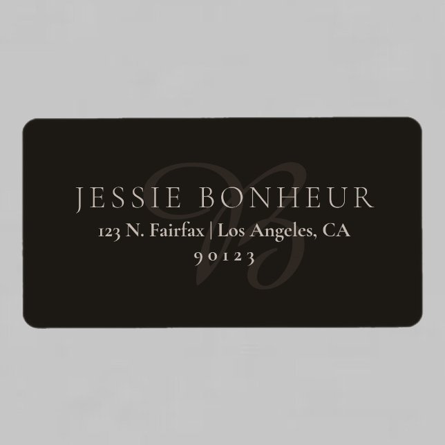 Classy Dark Brown Return Address Label (Creator Uploaded)