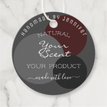 Classy Dark Grey and Burgundy Product Packaging