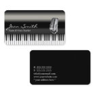 Classy Dark Piano & Voice Teacher Business Card
