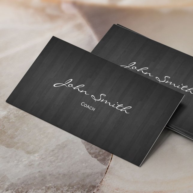 Classy Dark Wood Coach Business Card (Creator Uploaded)