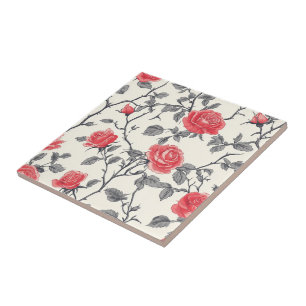 Classy Decorative Rose Tiles  For Home Decor