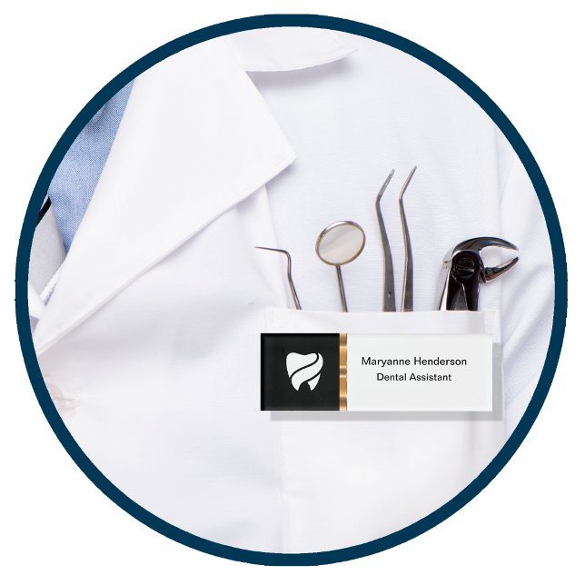 Classy Dental Office Staff Name Tag (Creator Uploaded)