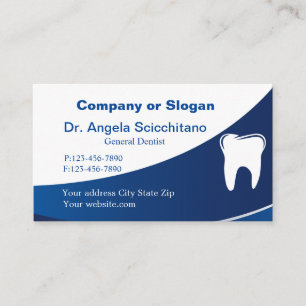 Classy Dental Tooth Logo Appointment Business Card