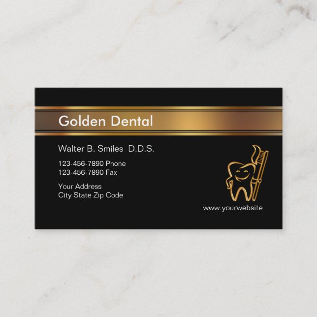Classy Dentist Business Cards (Front)