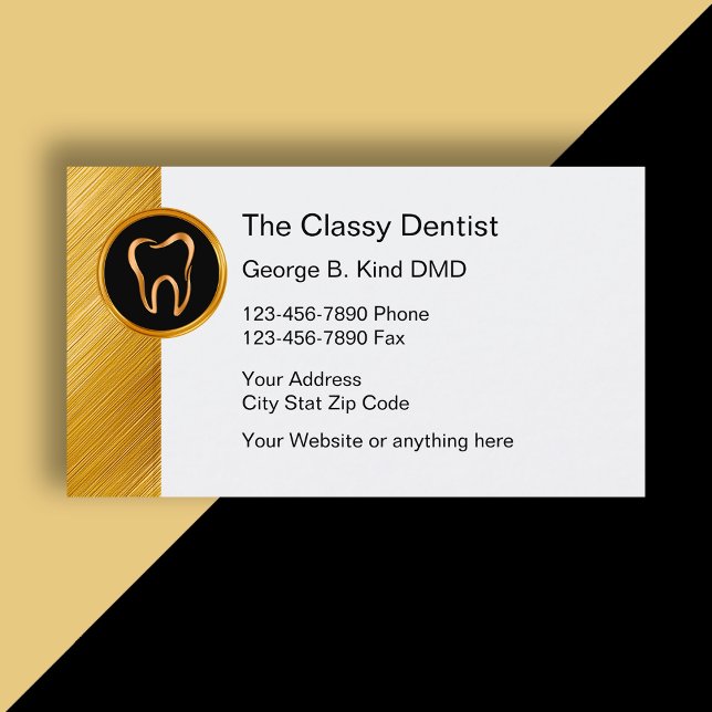 Classy Dentist Business Cards (Creator Uploaded)