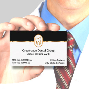 Classy Dentist Office Upscale Business Cards