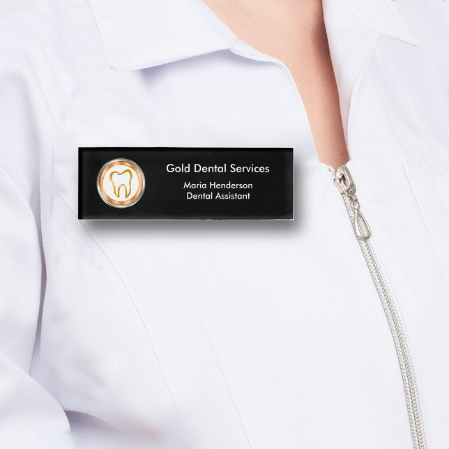 Classy Dentist Staff Name Tag (Creator Uploaded)