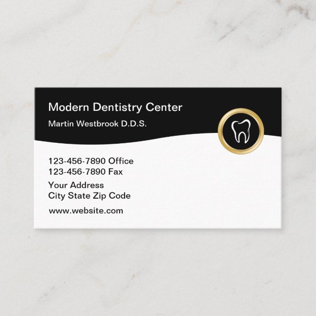Classy Dentist Theme Business Profile Cards (Front)