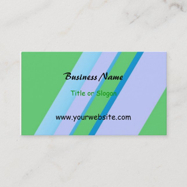 Classy Diagonal Stripe Design Business Card (Front)