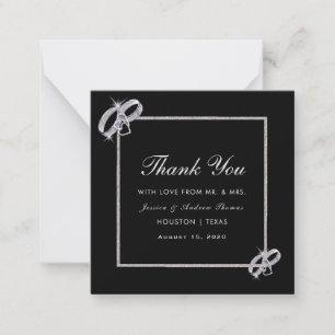 Classy Diamond Silver Wedding Rings Wedding Card