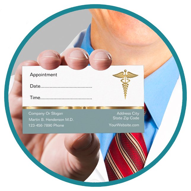 Classy Doctor Appointment Business Cards (Creator Uploaded)