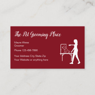 Classy Dog Grooming Services Business Card
