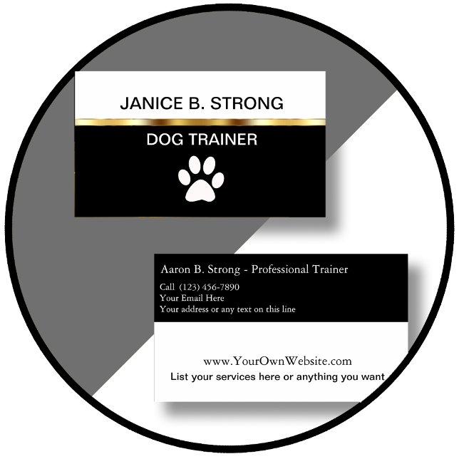 Classy Dog Training Business Cards (Creator Uploaded)
