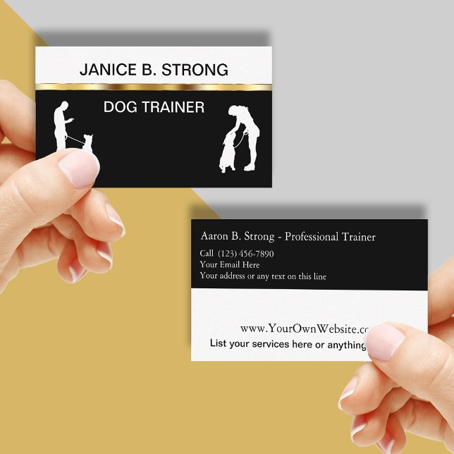 Classy Dog Training Business Cards (Creator Uploaded)