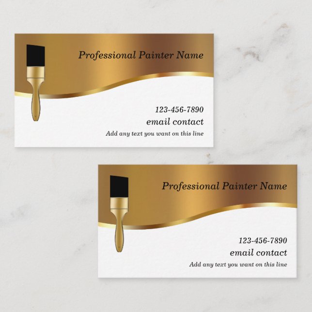Classy Double Side Painter Business Profile Cards (Front/Back)