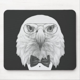 Classy Eagle Portrait Mouse Pad