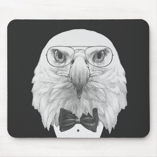 Classy Eagle Portrait Mouse Pad (Front)