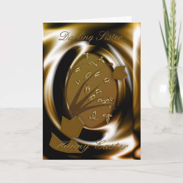 Classy Easter Egg card for Sister (Front)