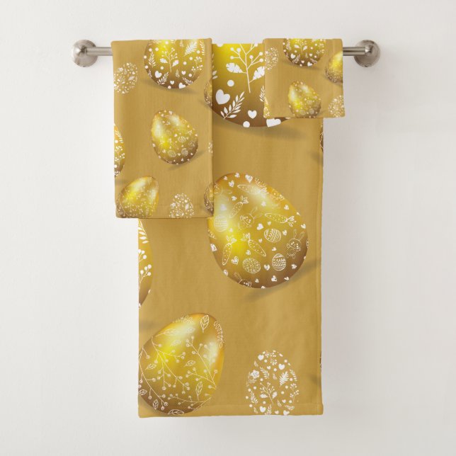 Classy Easter eggs design Bath Towel Set (Insitu)