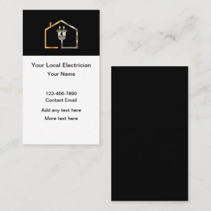 Classy Electrician Theme Vertical Business Cards