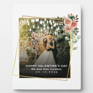 Classy Elegant Couple Photo Simple Love Quote Text Plaque