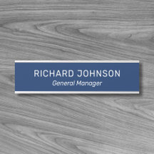 Classy Elegant Custom Name Title Employee Office