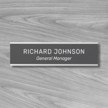 Classy Elegant Custom Name Title Employee Office